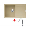 Sinks ULTIMA 790 Sahara + ELASTA S nerez/čierná
