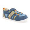 Barefoot dětské sandály Garvalín - Rejilla Azul Y Amarillo modré