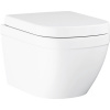 Závesné WC GROHE Euro Keramik bez splachovacieho kruhu vr. WC dosky 39693000