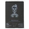 SM.LT Skicár čierny Black sketch pad A4, 30 listov, 165g/m2