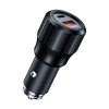 CHOETECH RÝCHLA VÝKONNÁ NABÍJAČKA AUTOMOBILOVÁ USB-C USB-A 63W ZAPAĽOVAČKA