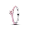 PANDORA Prsten Růžové srdce s čakrou 60 193088C02-60