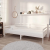 zahrada-XL Denná posteľ s matracom 90x200 cm, biela, borovicový masív 3083580