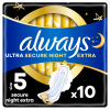 Always Ultra Vložky Secure Night Extra s krídelkami, veľkosť 5, 10 ks