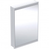 Geberit ONE - Zrkadlová skrinka s LED osvetlením, 600x900x150 mm, pánty vľavo, vstavaná, biela 505.800.00.2