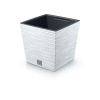kvetináč 24cm FURU SQUARE LOW DFS240-S449 biely plastový PROSPERPLAST