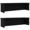 kuchyňské regály stohovatelné 2 pcs černý 60x15x16 cm Černý 860502