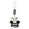 Hrkálka na postieľku/kočík včielka, 30cm - čiernobiely Teddies 8596309441498