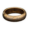 Weta Workshop Prsteň Pán prsteňov Wolfrámový prsteň One Ring (pozlátený) Veľkosť 6