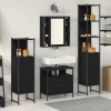 zahrada-XL Set kabinetov do kúpeľne 4 pcs Čierny dub 33 x 33 x 185.5 cm 3334431