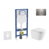 Geberit Duofix Set predstenovej inštalácie, klozetu Nefia a dosky softclose, tlačidlo Sigma20, nerezová SANI11CA6171