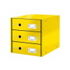 Leitz Box zásuvkový Click - Store 3 zásuvky žltý