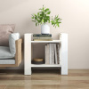 vidaXL Knižnica/deliaca stena biela 60x35x57 cm masívna borovica 813875