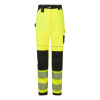 PORTWEST Reflexné dámske elastické pracovné nohavice PW385 34 Žltá / čierna