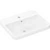 HANSGROHE Xuniva Q obdĺžnikové zápustné umývadlo s otvorom, s prepadom, 550 x 450 mm, biela, 60162450