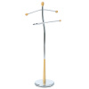 Autronic 82646 NAT - Nemý sluha, výška 118 cm, masív kaučukovník, prírodný ods, kov chróm, nos.5 kg