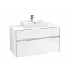 Villeroy & Boch Collaro Umývadlová skrinka, 100x55x50 cm, 2 zásuvky, Glossy White C01600DH