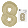 Balón číslica 8 LATTE béžový NUDE číselný dekorácia narodeniny 92cm Hélium