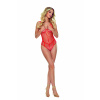 Bodystocking Passion BS114 red Farba: Červená, Veľkosť: S/L