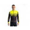 Cyklistický dres CRUSSIS, dlouhý rukáv, černá/žlutá