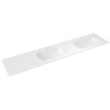 Sapho ARUBA dvojumývadlo vpravo, 240x51,5 cm, Rockstone biela matná SPH AR240-B2R