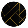 Kusový koberec Emerald geometric 1012 black and gold kruh 160x160 (průměr) kruh cm