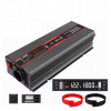 Menič napätia 1800W/3600W 12V na 230V čistý sínusový signál s LCD inteligentným ventilátorom