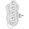 Emos P0410, predlžovací kábel 10m, 4 zásuvky, PVC, biely P0410