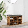 vidaXL Lavička na topánky Old Wood 82x32x50 cm Engineered Wood 857623