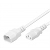 PREMIUMCORD Prodlužovací kabel síť 230V, C13-C14, bílý 1m kps1w