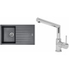 Set Sinks (dřez Perfecto 860 Titanium 72 + baterie Mix 350 P Chrom - lesklý) ACRP86072M350P