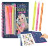 Top model Top model, 3497670, Neon doodle book, kreativní omaľovánky se samolepkami a pery