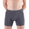 EcoBamboo Bambusové boxerky s dlhšou nohavičkou a potlačou 74163P - Tmavosivá S/M