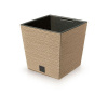PROSPERPLAST Kvetináč FURU SQUARE LOW ECO WOOD 24cm naturo