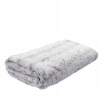Prikrývka na posteľ - Homla prikrývka polyester 200 x 150 cm odtiene šedej (Prikrývka z imitácie králikov s kožušinou 150x200 cm)