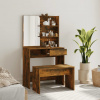 zahrada-XL Sada toaletného stolíka dymový dub 74,5x40x141 cm 3114144