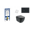 Geberit set Jadrofix+záves WC Tesi Čierne mat+sedátko SoftClos+tlačítko Sigma20 Čierne mat 111.355.00.5+T3546V3+115.882.16.1
