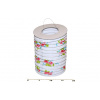 Wiky Lampion válec bílá s květy 15 cm