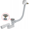 ALCA Vaňový sifón CLICK/CLACK s prepadom pre hrubostenné vane, chróm A509CKM-100