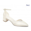 Prémiové saténové svadobné topánky INEZ - ivory Veľkosť: 37