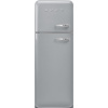 SMEG 50's Retro Style FAB30 kombinovaná chladnička s mrazákom hore strieborná