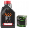 Olej Motul 7100 10W40 1L + Olejový filter Hiflo HF204 4T Honda Yamaha Kawasaki