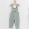 Dojčenské zahradníčky New Baby Luxury clothing Oliver sivé Sivá 56 (0-3m)