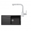 SET195 - Gránitový drez Blanco Sona XL 6 S antracit + Kuchynská batéria Rosan Zerro JZ38601 chróm