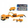 Ťahač s návesom 29cm kov 1:43 voľný chod