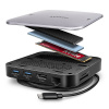 AXAGON HMC-UFO, USB 10Gbps hub, 2x USB-A, USB-C, HDMI 4k/60, RJ-45, M.2 slot, SD/mSD, audio, PD/ PN:HMC-UFO