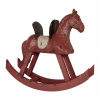 Clayre & Eef Červená antik dekorácia hojdací koník - 39*12*33 cm - Clayre & Eef