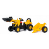 Rolly Toys Šľapací traktor JCB + čelný nakladač + vlečka