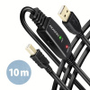 AXAGON ADR-210B, USB 2.0 A-M -> B-M aktivní propojovací / repeater kabel, 10m (ADR-210B)