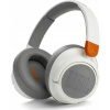 Bezdrôtové slúchadlá na uši pre deti JBL JR 460NC biele s ANC (potlačenie hluku)